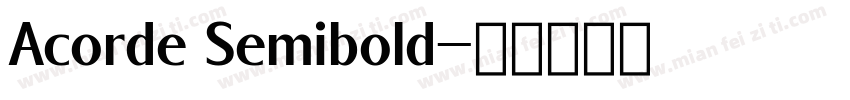 Acorde Semibold字体转换
